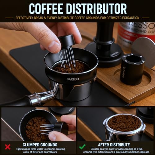 51mm Premium Professional Barista Kit 4-in-1: Double Spring Loaded Self-Leveling Espresso Tamper with WDT Tool, Dosing Funnel & Anti-Slip Base. Anodized Aluminum for 51mm - 51.5mm Portafilters. - Image 6