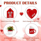 Valentine's Day Decorations for Home Office 8 PCS Tiered Tray Decor Set - Image 5