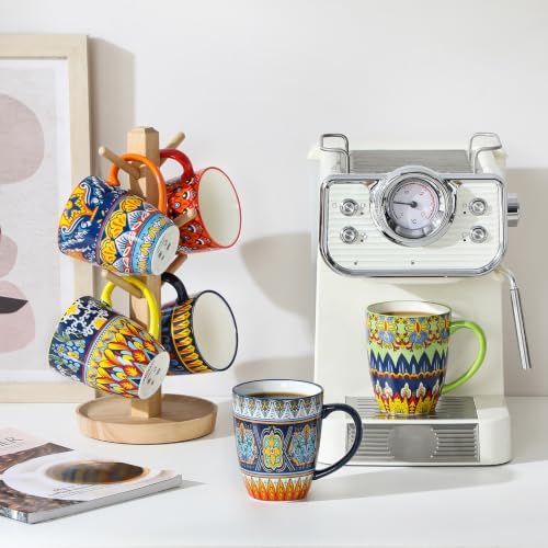vancasso KRVI Ceramic Coffee Mugs, Set of 6, 12 oz - Image 6