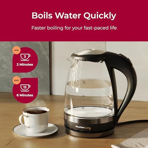 Mueller Living 1.5L Electric Kettle, Tea Kettle for Boiling Water - Image 4