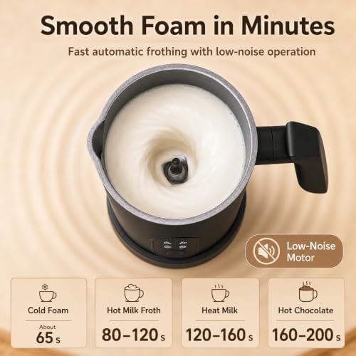 Professional Automatic Foam Maker Electric Milk Frother (Black) - Image 5