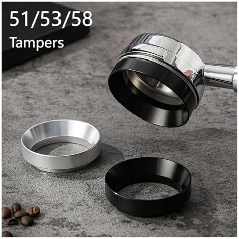 Espresso Dosing Funnel 10 Pcs Coffee Powder Anti-Fly Metering Ring is Suitable for Espresso Grinders (51mm 53mm 58mm)(Black 58MM) - Image 3