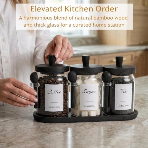 3-Pack 20oz Glass Coffee Container Set - Image 2