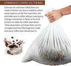 50Pcs Commercial Cold Brew Coffee Filters for 5 Gallon Buckets, 20" X 20" Disposable Coffee Filters with Drawstring for Brew Up To 5 LBS Coffee - Image 4