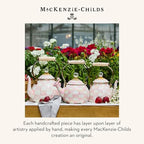 MACKENZIE-CHILDS Whistling Tea Kettle, Pink-and-White Rosy Check - Image 6