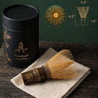 Handcrafted Kurotake Chasen Matcha Whisk & Absorbent Tea Towel Set - Image 7
