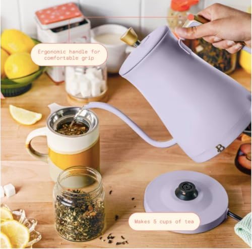 1-Liter Electric Gooseneck Kettle 1200 W, Lavender - Image 4