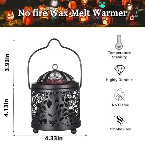 Dicimi Halloween Wax Melt Warmer – 3-in-1 Candle Warmer Lamp for Scented Wax, Wax Melter & Beverage Warmer, Flameless & Energy-Saving, Unique Scentsy Wax Warmer Alternative, Gifts for Friend - Image 6