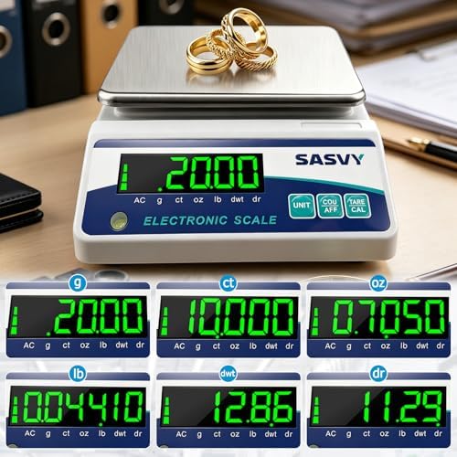 Lab Scale 6000g x 0.01g Scientific Scale g/oz/ct/lb/dr/DWT High Precision Digital Electronic Analytical Balance for Jewelry Kitchen Laboratory School, Includes 500g Calibration Weight&Battery - Image 3