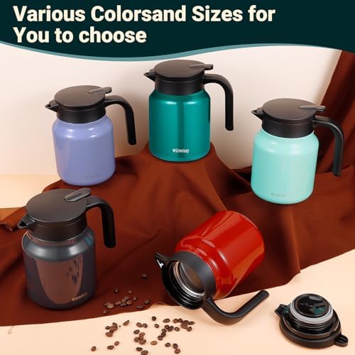 Insulated Coffee Carafe, 34 oz, Keeps Hot for 12H, Agave Teal - Image 6