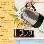 Mixpresso 4 Cup Small Electric Percolator Coffee Pot, Stainless Steel - Image 6