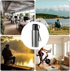 Double wall vacuum Leakproof stainless steel wide mouth insulated water bottle;tea tumbler with infuser,cup,lid;smart thermoses hot drinks;thermal flask ice coffee with led digital temperature display - Image 7