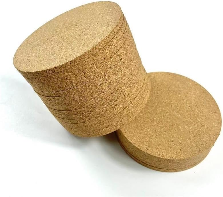 Coasters Cork Coasters, Round & Square, 3-5mm - Image 5