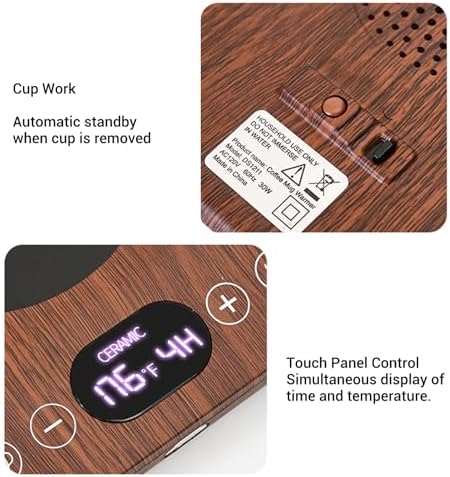 Coffee Mug Warmer for Desk, Electric Beverage Warmer Plate with 9 Temperature Settings, Auto Shut Off, Fast Heating Coffee Cup Candle Melter for Tea, Milk, Hot Drinks - Image 3