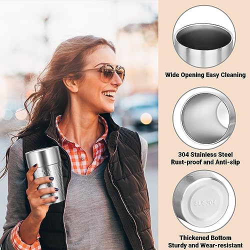 Stainless Steel Double Wall Cup, 16 oz Insulated Tumbler, 8 Pack Unbreakable Stackable Water Tumblers Insulated Metal Cup Premium Drinking Glasses for Travel Camping Home Outdoor - Image 4