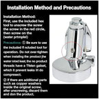 E61 Automatic Coffee Pressure Gauge, Brewing Head Pressure Gauge Modification, with Thermometer, for All Standard 58mm Brewing Head Coffee Machines - Image 3