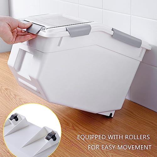 30lb Food Storage Container with Scoop with Handle & Wheels, 2 Pack - Image 4