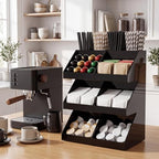 2 Pcs Acrylic Coffee Bar Organizer, Classic, 15.75 x 7.48 x 6.1 Inches - Image 7