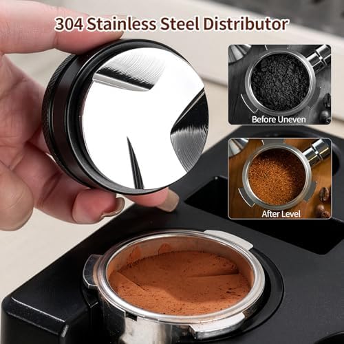10PCS Espresso Accessories Kit - Espresso Tamping Station, Knock Box, Coffee Tamper,Distributor Leveler,WDT,Dosing Funnel,Puck Screen,Latte Sets Fits Delonghi, CASABREWS and atatix 51 mm Machines - Image 2