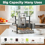 EsLuker.ly Coffee Bar Station Organizer with K Cup Drawer, 7 Mug Hooks - Image 6