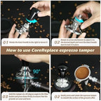 Coffee Tamper Constant Pressure 51MM 53MM 58MM Flat Base - Image 7