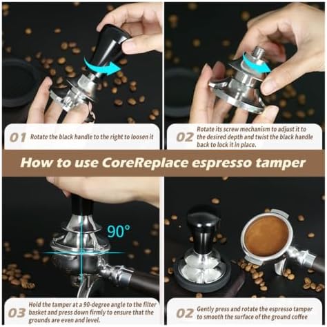 Coffee Tamper Constant Pressure 51MM 53MM 58MM Flat Base - Image 7
