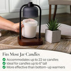 Candle Warmers ETC. Illumination Fragrance Warmer- Light-Up Warmer for Warming Scented Candle Wax Melts and Tarts or to Freshen Room, Wicker Rattan Lantern - Image 5