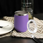 DOMICARE Stainless Steel Wine Tumbler Bulk with Lid, Personalized Insulated Tumblers Set, 12oz Travel Coffee Cups Pack of 16, Purple - Image 6