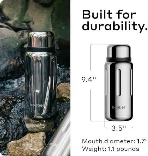 BOBBER 26 oz Stainless Steel Insulated Flask with Tea Infuser – Keeps Drinks Hot 28 Hours – Leak-Proof, Dishwasher Safe Travel Bottle for Coffee and Tea – For Commute, Hiking, Office (Glossy) - Image 6