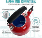 Chantal Tea Kettle, Vintage Series, Enamel on Steel, Whistling (Chili Red) - Image 4