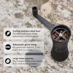 MiiR New Standard Hand Grinder, Manual Coffee Grinder - Precision Grinding, Six Adjustable Settings, Durable Stainless Steel Burrs, 45g Bean Capacity - Image 2