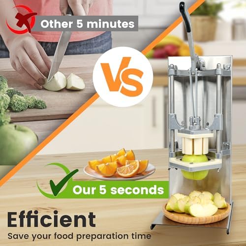BIEAMA French Fry Cutter with 4 Blades, 1/4", 3/8", 1/2" & 8 Wedge - Image 4
