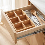 Bamboo Tea Bag Organizer with 6 Compartments for Cabinet Storage - Image 6