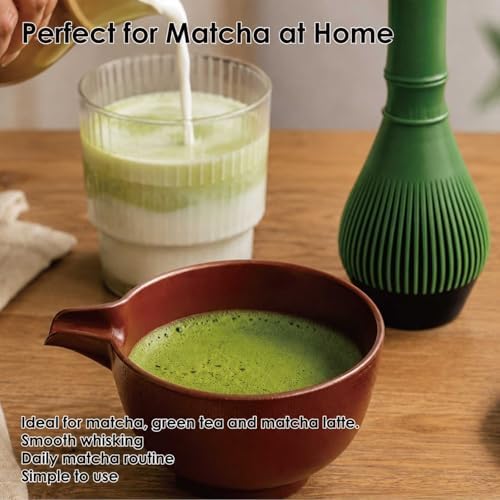 Japanese Tea Whisk Made of Resin, Non-breakable Dishwasher Compatible, Made in Japan, Green Bamboo Color - Image 5