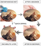 Coasters for Drinks Set of 6 with Holder, Mountains Natural Landscape Alps Ceramic Cup Mat, Absorbent Ceramic Stone Coasters with Cork Base for Coffee, Cups, Wooden Table, Home Decor 4 Inch - Image 3