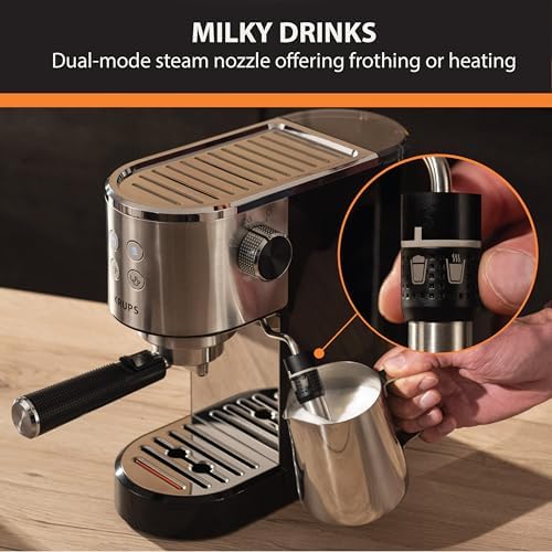 KRUPS 15-Bar Espresso Machine with Milk Frother and Cup Warmer - Image 6