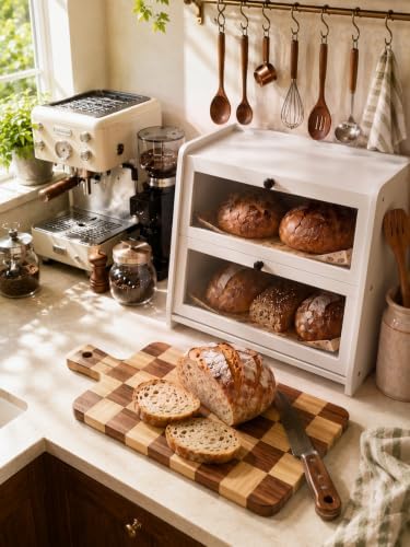 Bread Box for Kitchen Countertop Large Capacity with Top Storage Shelf - Image 2