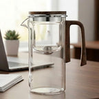Magnetic Glass Teapot with Infuser, 24oz Borosilicate Tea Pot with Walnut Handle for Loose Leaf Tea, Office Home, Tea Lovers Gift - Image 7