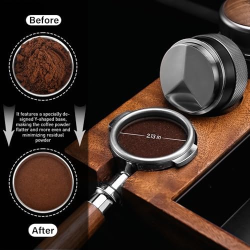 54mm Espresso Tool Set | Bottomless Portafilter with CrossCreek Walnut Handle | 54mm Espresso Distributor | Fit Breville & Sage Barista Espresso Basket | Coffee Accessories - Image 7
