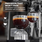 OVALWARE Dual-Dose Espresso Measuring Glass 30/60ml | Set of 2, Stackable - Image 4