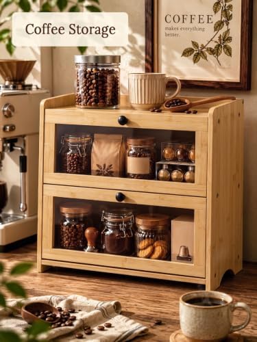 Bread Box for Kitchen Countertop Large Capacity with Top Storage Shelf - Image 7