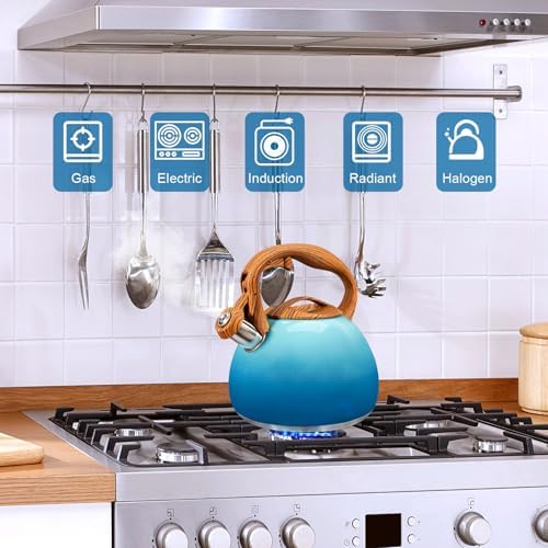GGC Whistling Tea Kettle for Stove Top, 3.2QT/3L Stainless Steel Tea Kettle - Image 7