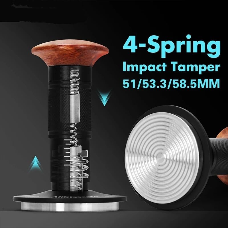 Calibrated Spring-Loaded Coffee Tamper with Constant Pressure, Adjustable 51mm 53.3mm 58.5mm Tamper Head, Compatible with DeLonghi, Breville and Other Espresso Machines - Image 3