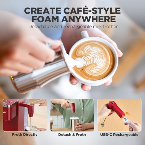 Tastyle Single Serve Coffee Maker with Built-in Detachable Milk Frother - Image 3