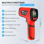 Infrared Thermometer Temperature Gun, -40℉-3632℉, Non Contact Digital Laser Thermometer Pyrometer 50:1 High Temp with Color LCD Display for Industrial HVAC Forge Metal Smelting - Image 2