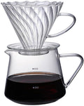 Pour Over Coffee Maker Set, 600ML Glass Carafe Coffee Server with Dripper by AXUYU