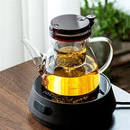 Herbal Tea Pot 900ML Large Capacity Teapot Office with Removable Infuser Tea Room Glass Tea Set Tea Water Separation Filter Teapot Loose Leaf Tea Steeper - Image 7