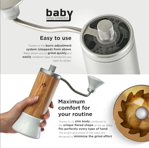 Eureka Baby Grinder, Manual Coffee Grinder, Hand Coffee Grinder, Portable Burr Coffee Grinders for Home, Camping and Travel, Burr Coffee Grinder With Stepped Burr Adjustment System - (Anodized) - Image 2