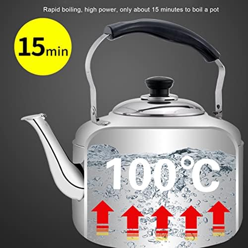 5.5L Large Capacity Tea Pots Anti Rust Stainless Steel, Tea Kettle for Stovetop Gas Cooker Induction Cooker Stainless Steel Kettle Stovetop Whistling Tea Kettle - Image 2