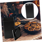 tin coffee container loose leaf tea storage tea coffee tins small jar with lid tea bag container tea storage tin coffee storage canister tea black tea can round Tinplate-Black||12.6x9.6x9.6cm - Image 4